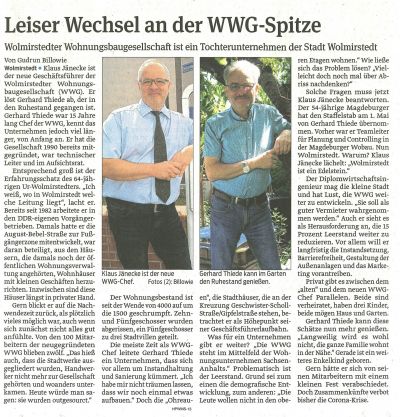Volksstimmebericht vom 05.06.2020
